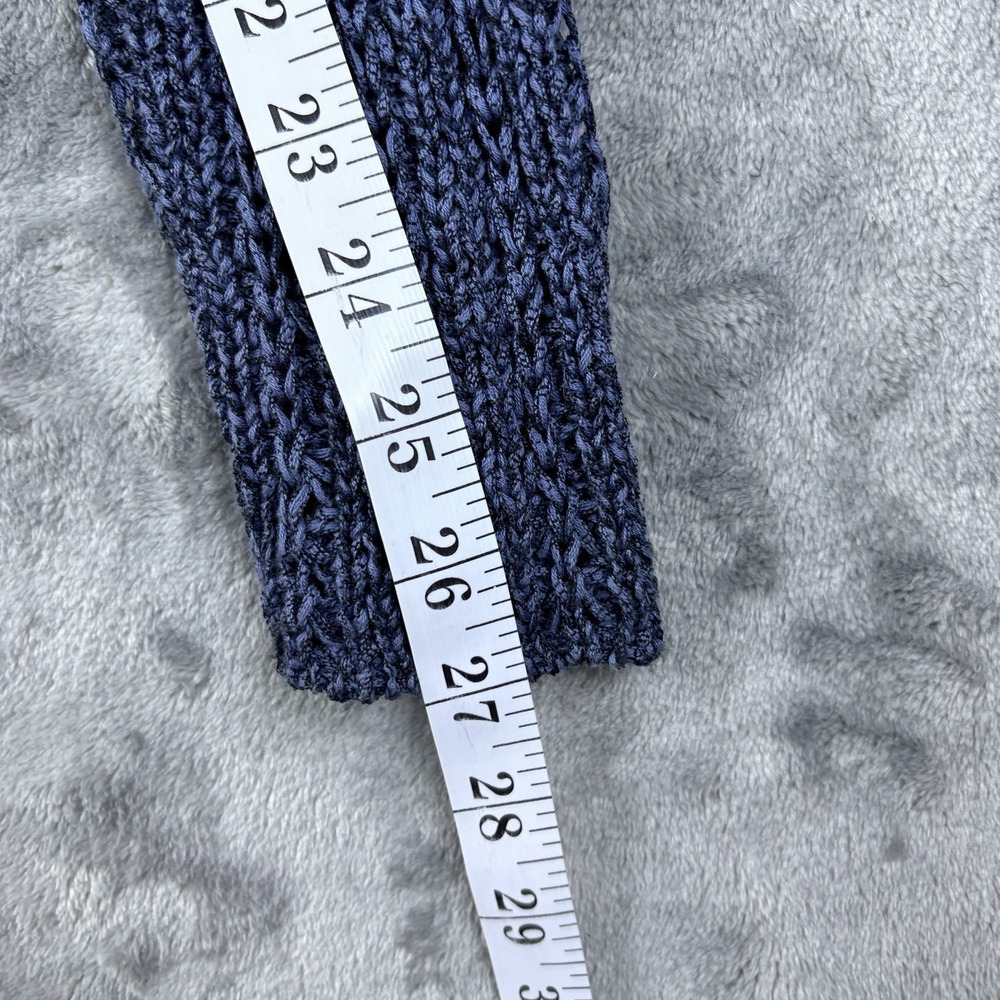 J Jill Sweater Womens Blue Small Open Knit Pullover Lightweight Boho Coastal - Picture 10 of 10